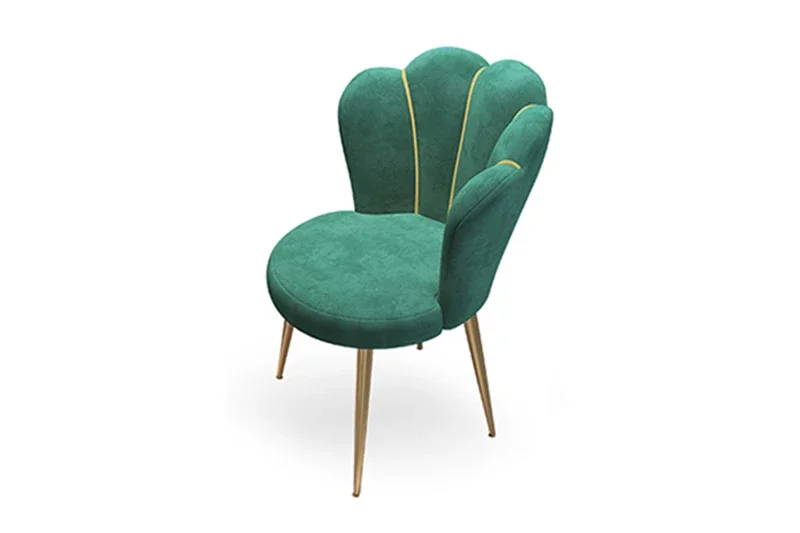 Nordic Chairs Home Furniture Luxury Dining Chair Living room Reception Soft Velvet Backrest Manicure Leisure Makeup Stool ins