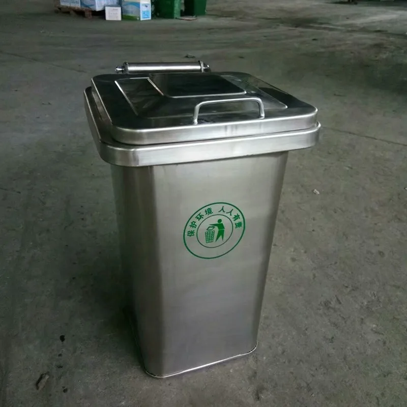 240L stainless steel trash can large 120 marine metal trailer nut shell box outdoor 240 liters can spot