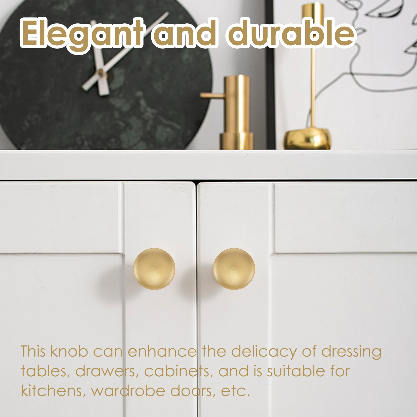 25Pcs Drawer Knob Set Zinc Alloy Cabinet Handles Rustproof Gold Dresser Knobs Decorative Drawer Pull Handle Furniture Hardware