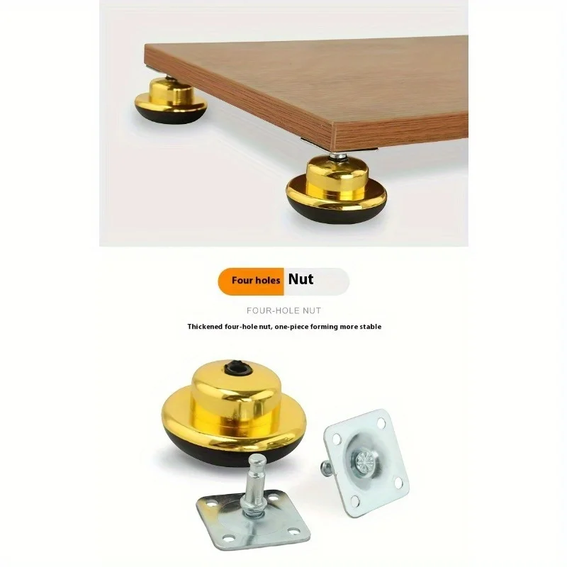4Pcs Plastic Cabinet Legs Height Increase Foot Mat Coffee Table Foot Support Leg Round Leg Furniture Foot Mat Shelf Foot Mat Ba