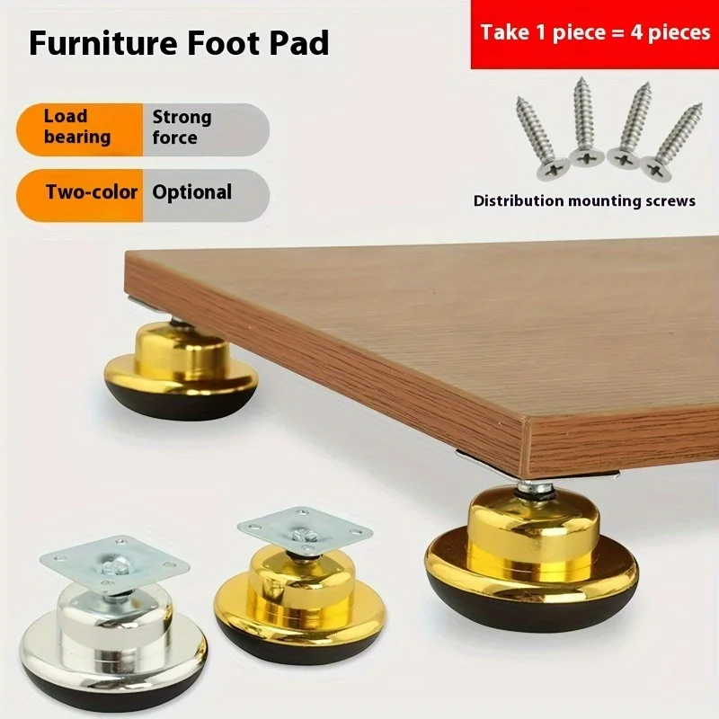 4Pcs Plastic Cabinet Legs Height Increase Foot Mat Coffee Table Foot Support Leg Round Leg Furniture Foot Mat Shelf Foot Mat Ba