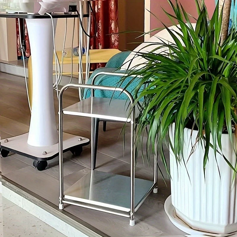 Retro Industrial Style Stainless Steel Edge Table - Multifunctional Sofa Cabinet, Nordic Minimalist Design, Simple and Durable