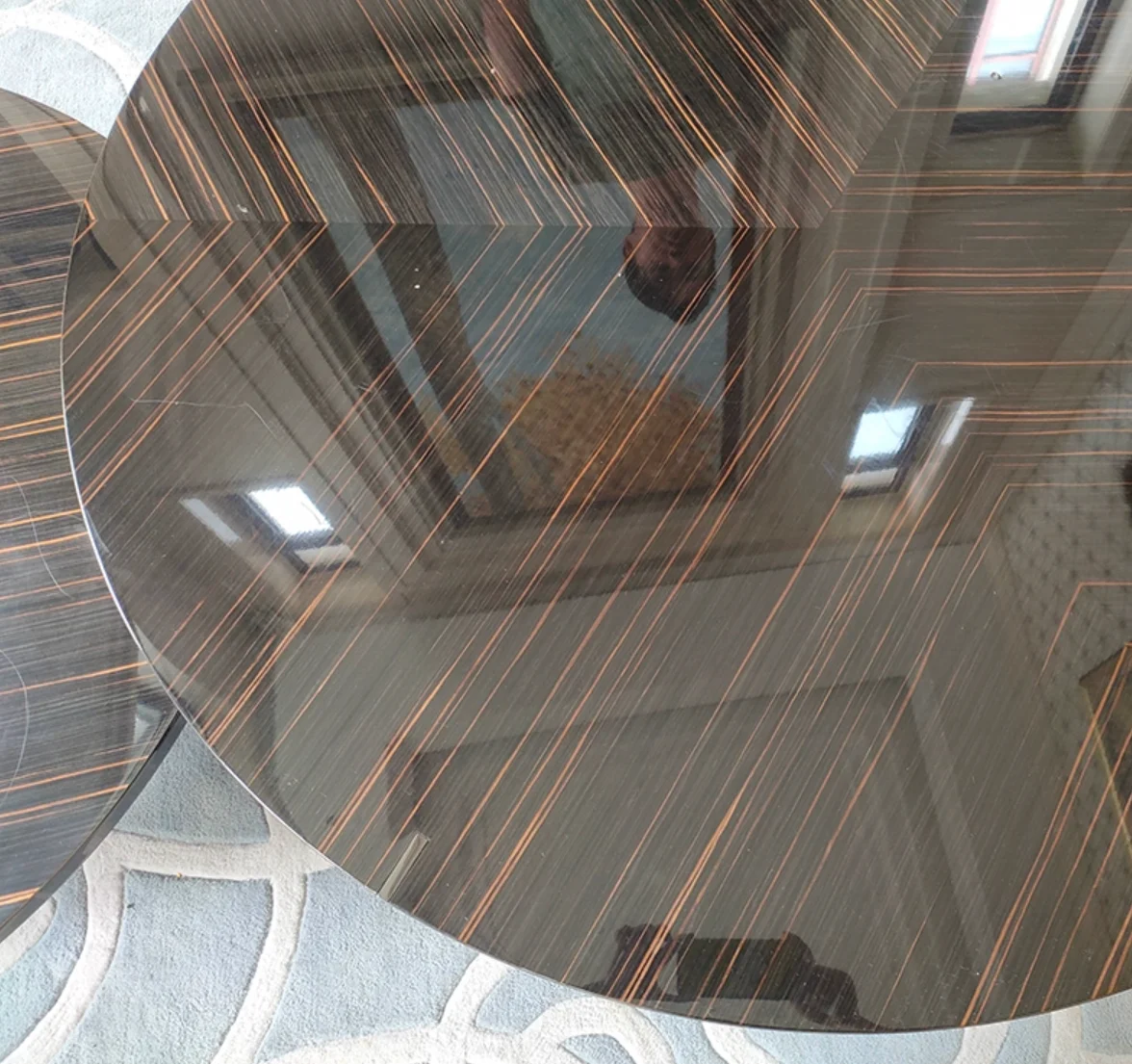 Size:2.5x0.58meter Thick:0.25mm Noble Black Gold Technology Wood Skin Home Speaker Car Interior Veneer Decoration