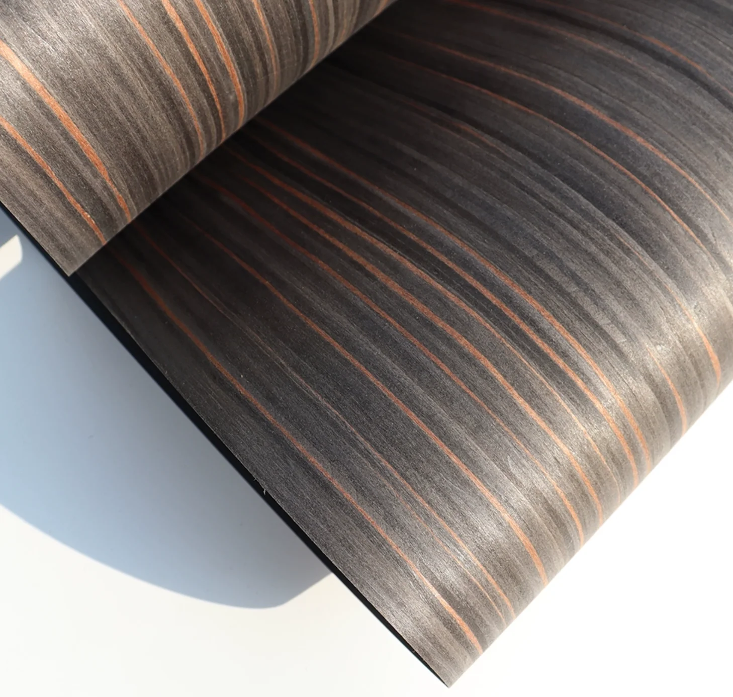Size:2.5x0.58meter Thick:0.25mm Noble Black Gold Technology Wood Skin Home Speaker Car Interior Veneer Decoration