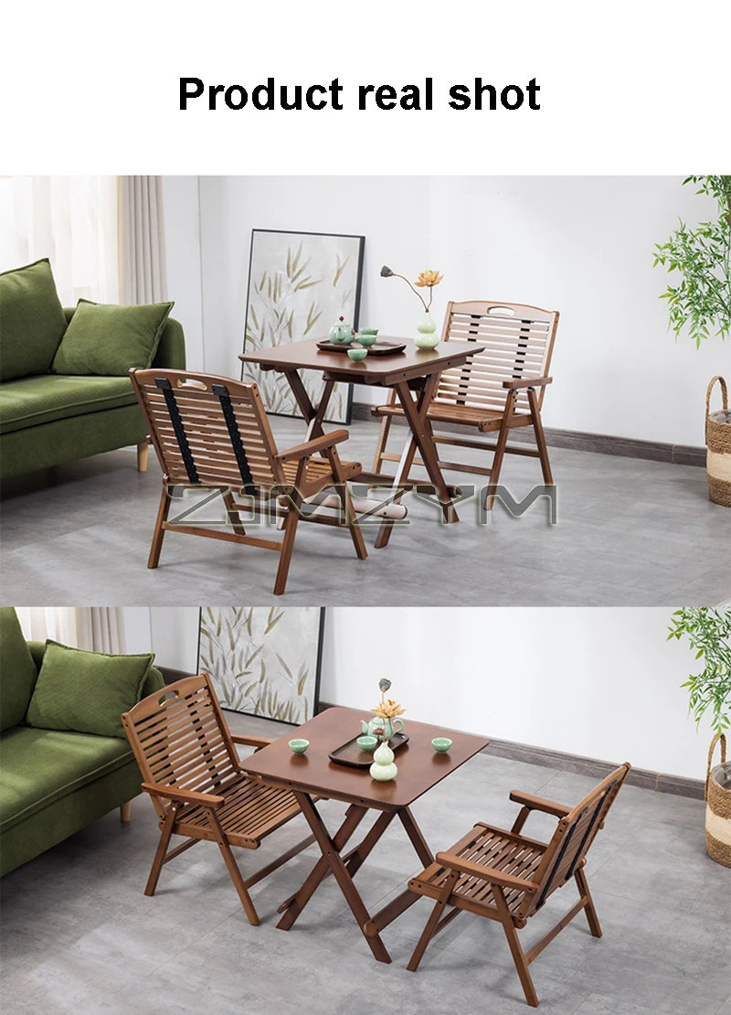 Outdoor Portable Folding Camping Chair Bamboo Summer Leisure Picnic Chair Home Balcony Back Nap Lounge Chair