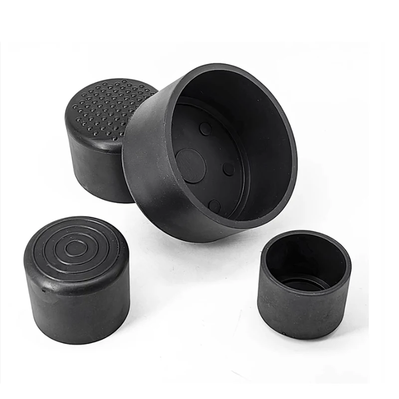  Black Round Soft PVC Table Chair Leg Tube Cap Anti-Skid Floor Protector Caps 6mm-76mm Floor Protector Pads