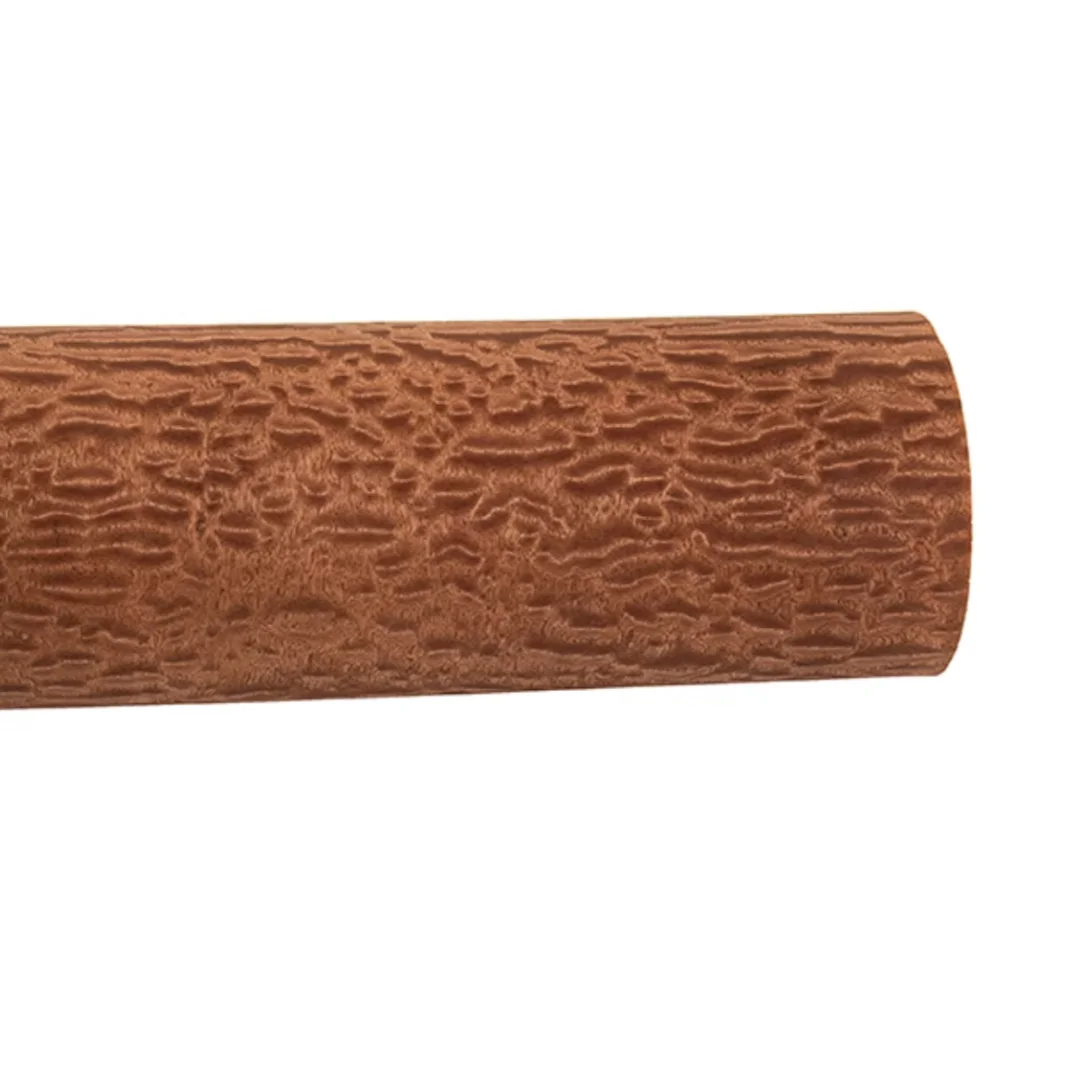 Length:2meter Width:280mm T:0.3mm Thin Natural Spherical Sapele Solid Wood Veneer Sheet Ideal for Furniture Home DIY Door Decor