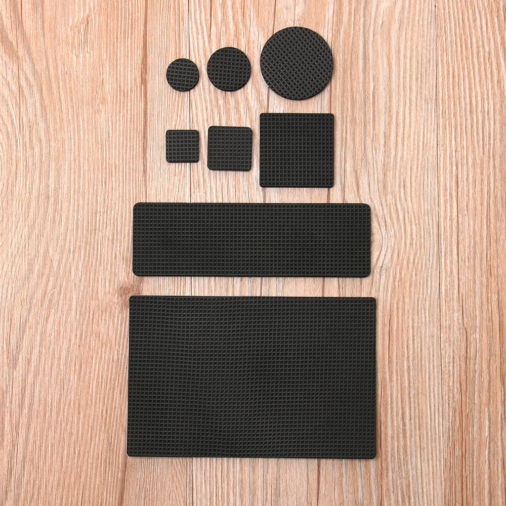 1/2/6/15/24PCS Anti Noisy Self-adhesive Furniture Leg Pads Anti-slip Rub Mat Soft Thickening Geometric Shape Floor Protector