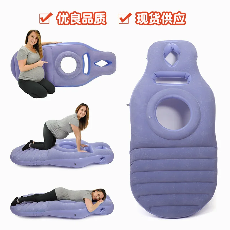 Inflatable Pregnant Woman Yoga Mat With Abdominal Hole Relaxation Lying Sleeping Mat Travel Portable Meble Ogrodowe Soft