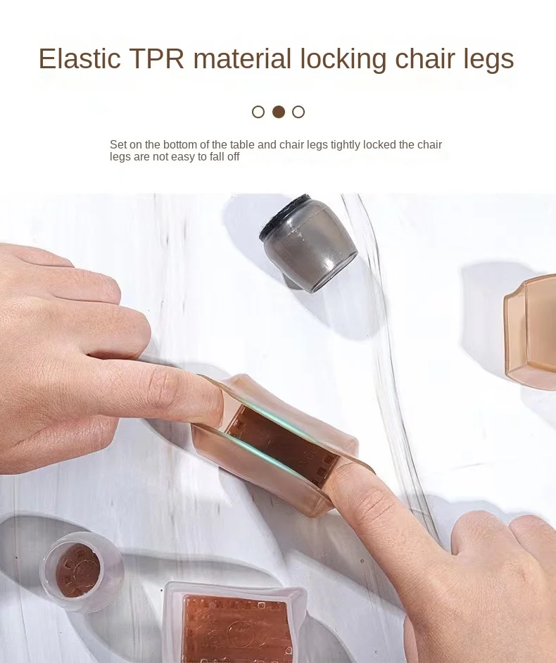 16Pcs Silicone Chair Legs Pads Sofa Anti-slip Leveling Feet Mat Furniture Anti-noise Pads Wood Floor Protectors Mat Home Decor