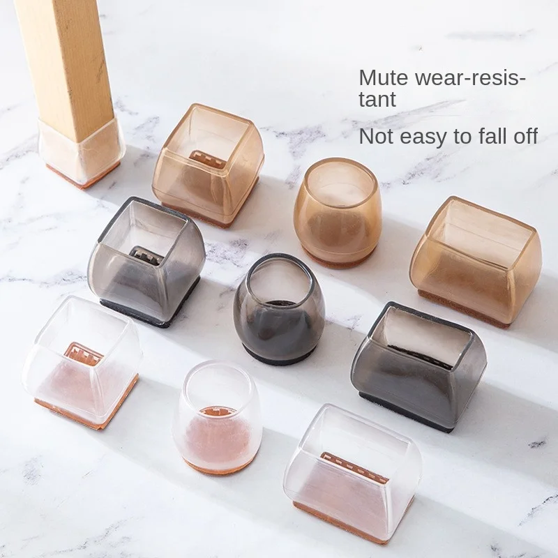 16Pcs Silicone Chair Legs Pads Sofa Anti-slip Leveling Feet Mat Furniture Anti-noise Pads Wood Floor Protectors Mat Home Decor