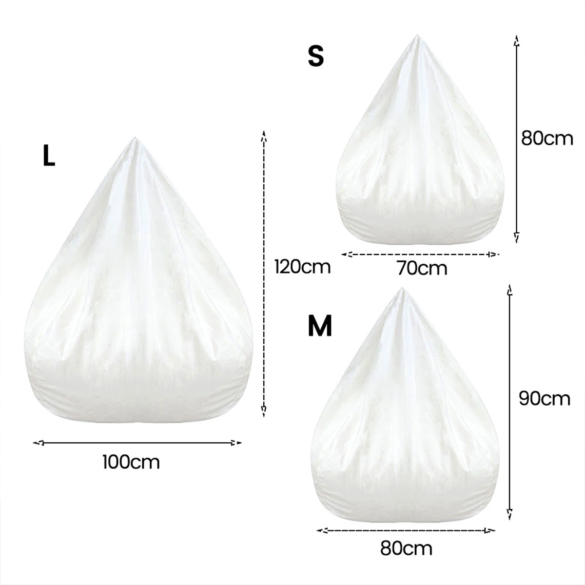 Lazy Sofa Cover Liner Mesh Bean Bag Inner Lining Without Filling Anti-fouling Replacement Bean Bag for Bedroom Living Sofa Chair