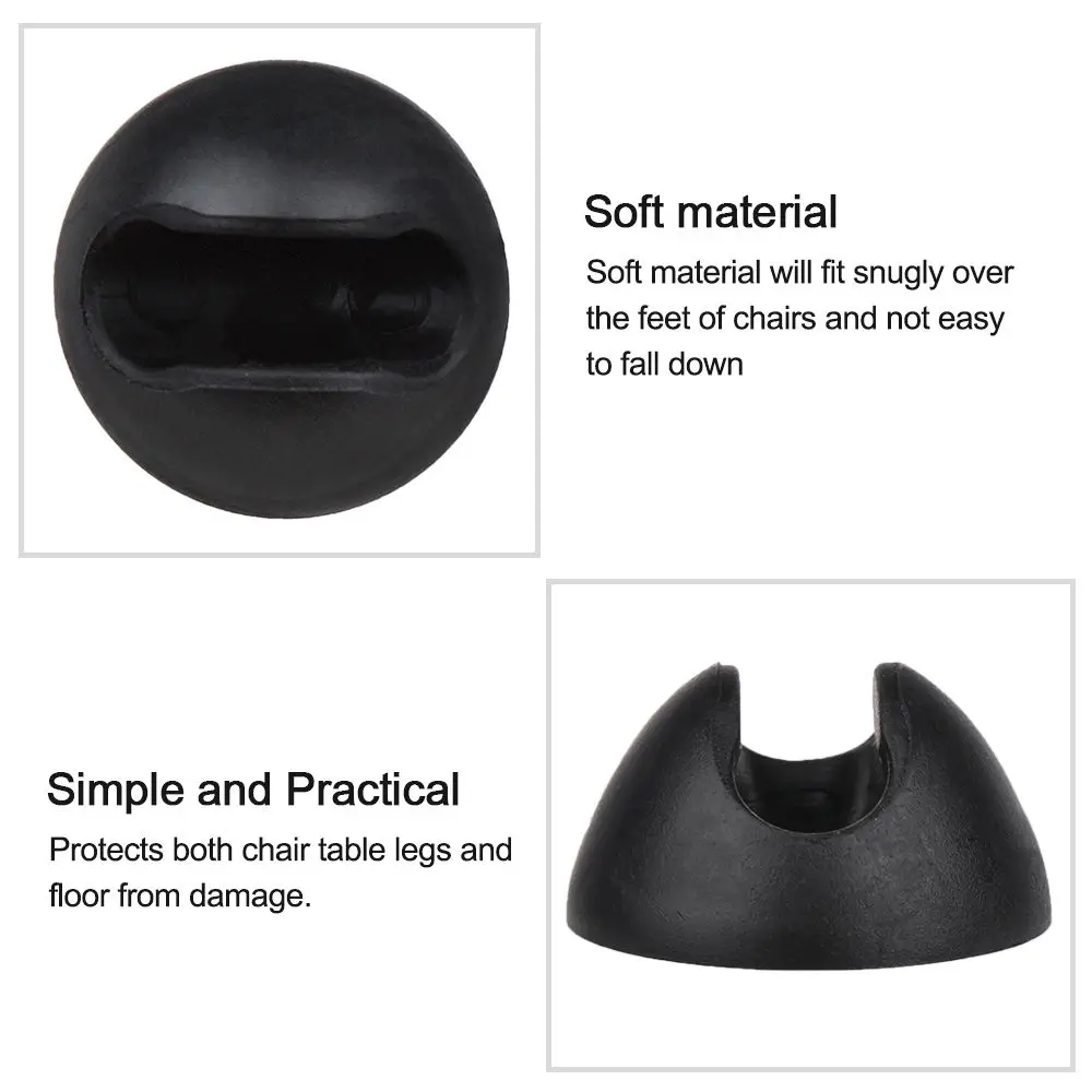 4Pcs/Set Chair Leg Caps Table Pads Furniture Feet Covers Table Chair Foot Covers Hairpin Floor Protector Protective Tip Pad