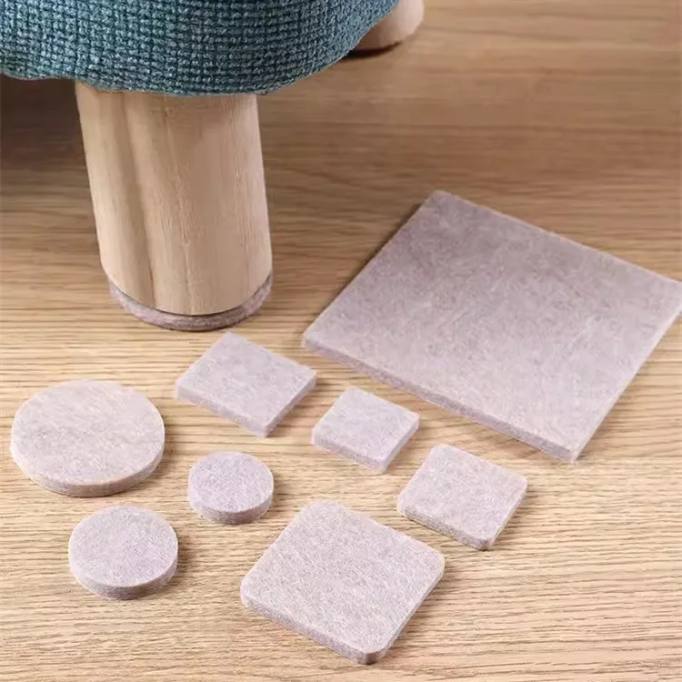 128-18Pcs Thicken 5mm Felt Chair Leg Pads Self Adhesive Furniture Mute Non-slip Anti-collision Gasket Wood Floor Protectors Mats