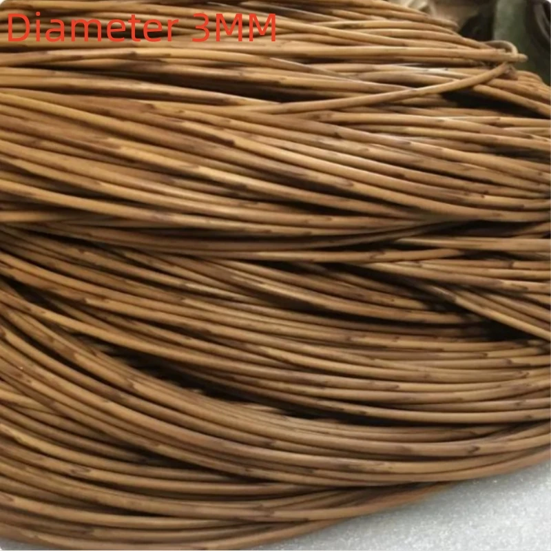 10 Meters PE Wood Color PE Flat Gradient Synthetic Rattan Material Weaving Plastic Cane For Outdoor Chair Table Basket