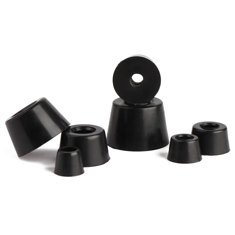 10pcs Furniture Slip Feet Black Speaker Bed Table Box Tapered Rubber Shock Protection Floor Protective Pad  Furniture Parts