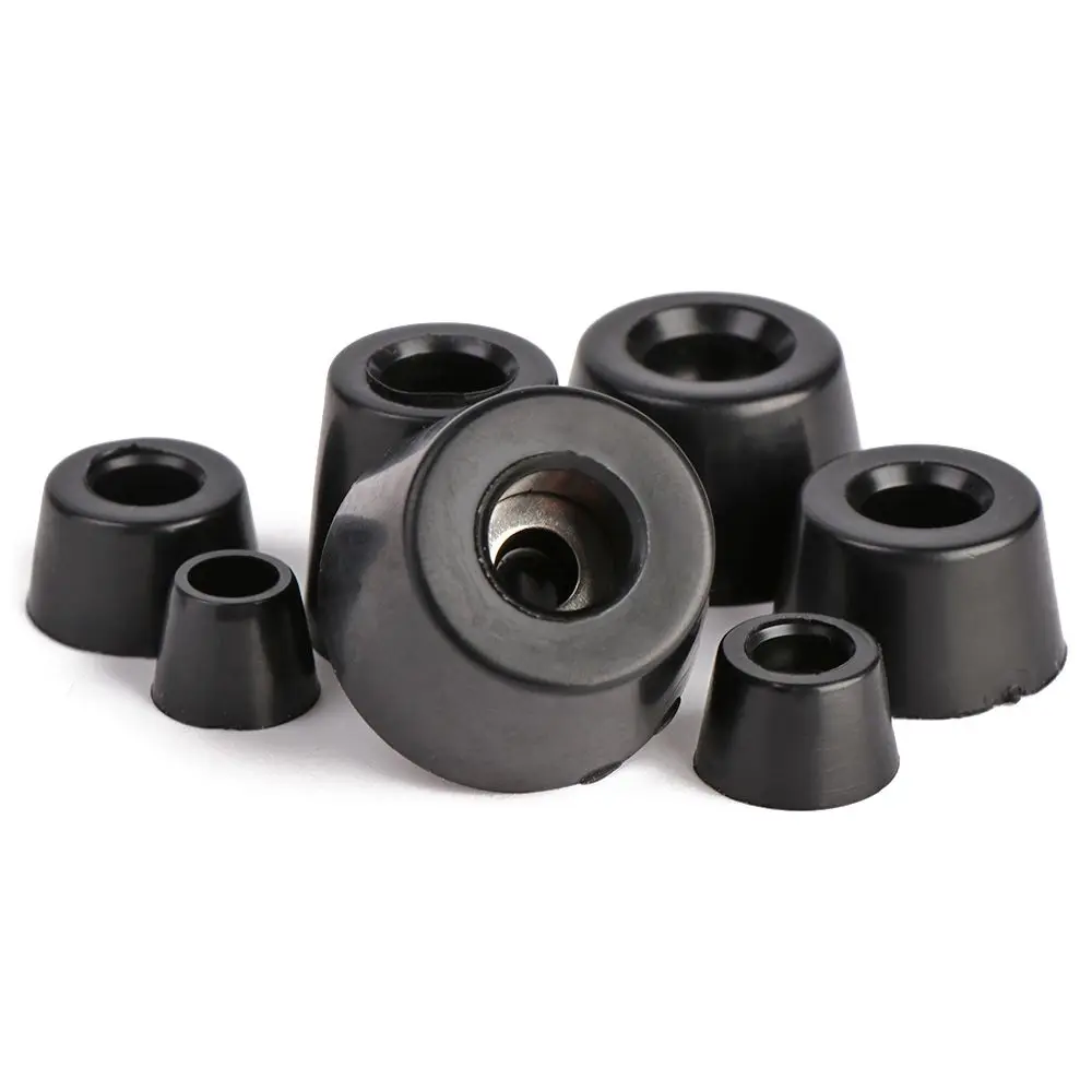 10pcs Furniture Slip Feet Black Speaker Bed Table Box Tapered Rubber Shock Protection Floor Protective Pad  Furniture Parts