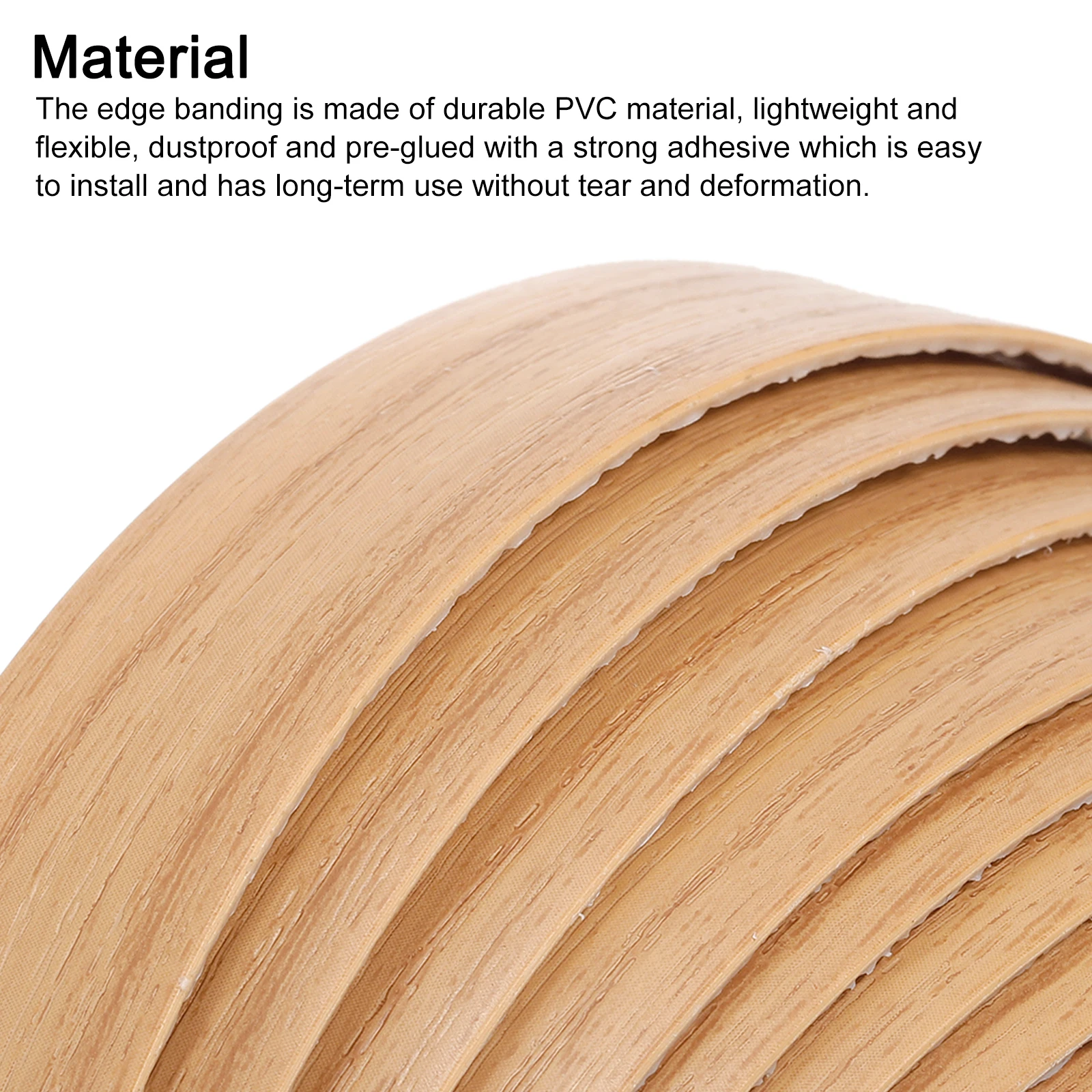 Edge Banding 3/7.5/15 Meters 2/2.8/4cm Wide Pre-Glued Flexible Veneer Cabinet Edging for Cabinet Repair Furniture Table
