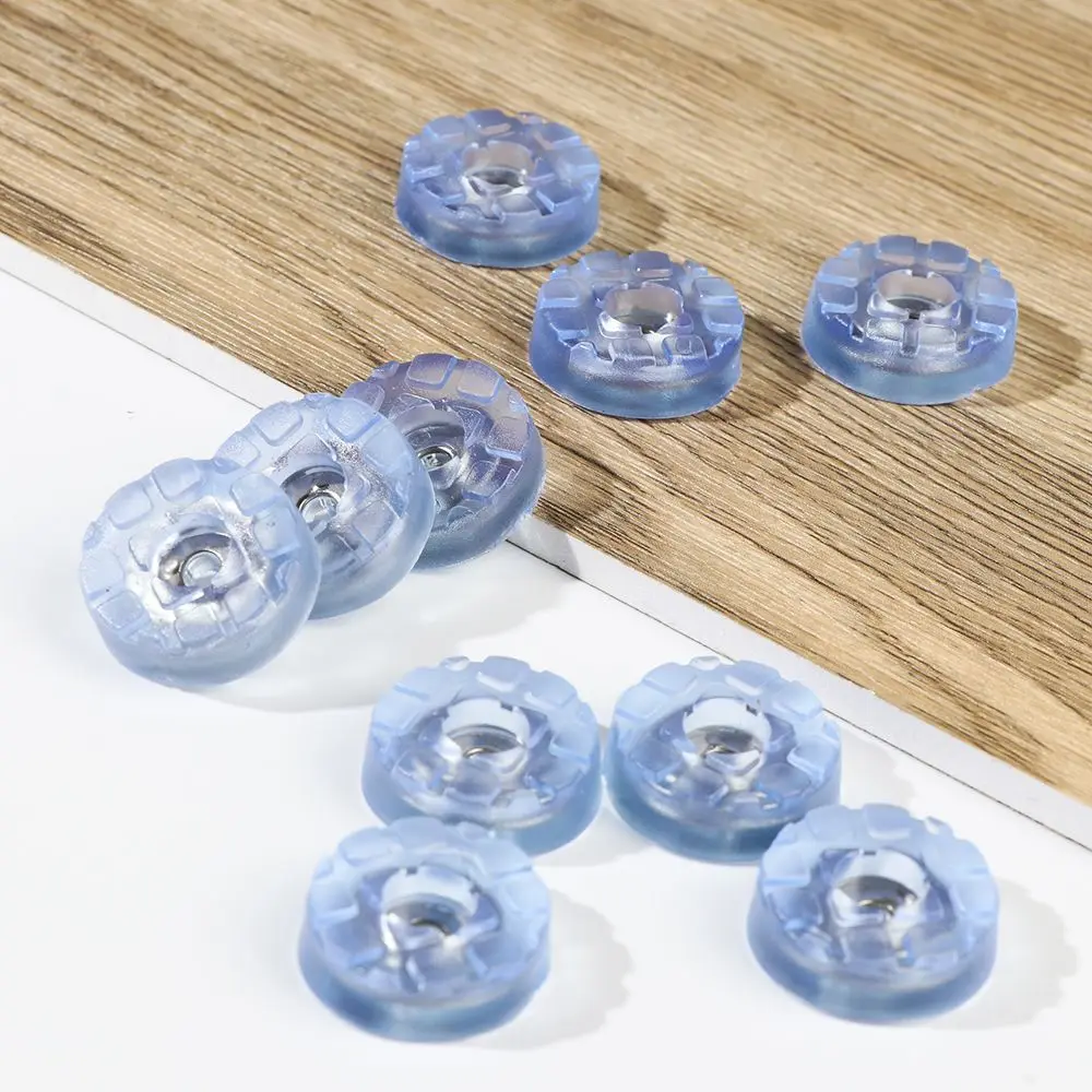10pcs Clear Soft Furniture Chair Table Feet Leg Bottom Non-slip Anti-skid Glides Wooden Floor Protector Non-noise Screw on Pad