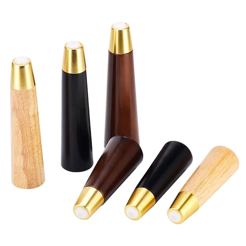 Brand New Furniture Legs ,For Cupboard Sofa Table TV Cabinet Stool Oak Feet With Pure Copper Protective Case Cone Feet Pack of 4
