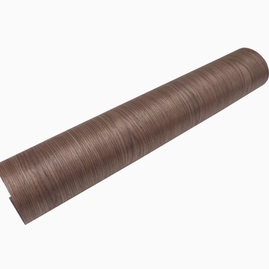 Size:2.5x0.58meter Thick:0.2mm Black Walnut Grain Tech Wood Veneer Furniture DIY Home Decoration Speaker Veneering