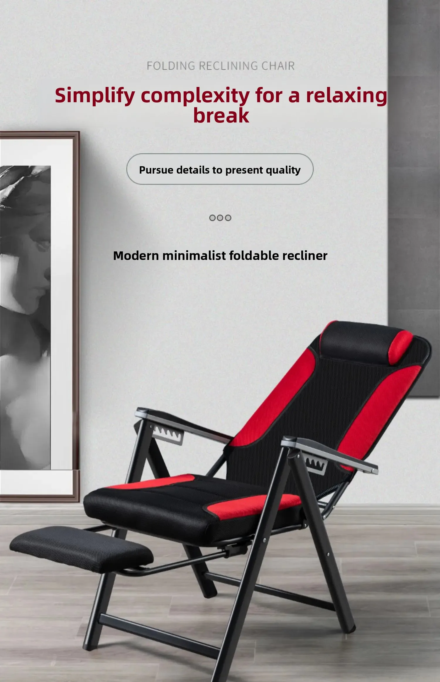 Ergonomic Office Gaming Chair Reclining Computer Desk Chair with Support Foldable Task Chair for Home Office Chaise Lounge