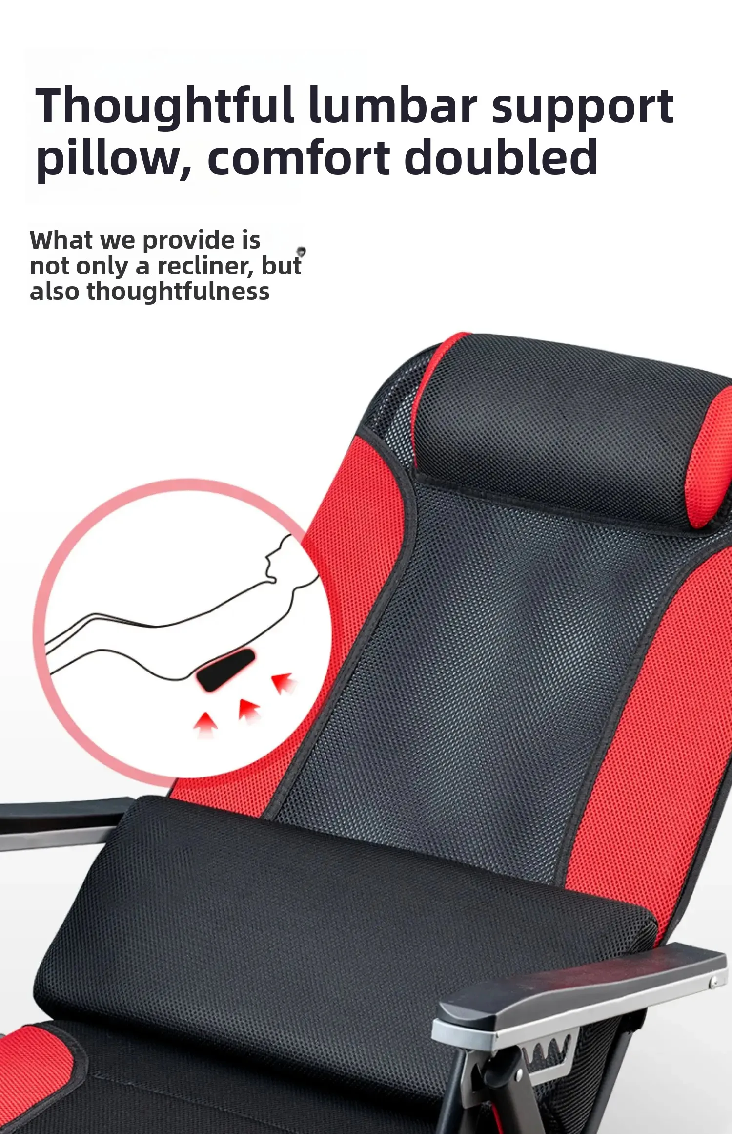 Ergonomic Office Gaming Chair Reclining Computer Desk Chair with Support Foldable Task Chair for Home Office Chaise Lounge