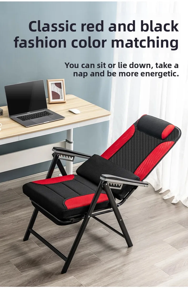 Ergonomic Office Gaming Chair Reclining Computer Desk Chair with Support Foldable Task Chair for Home Office Chaise Lounge
