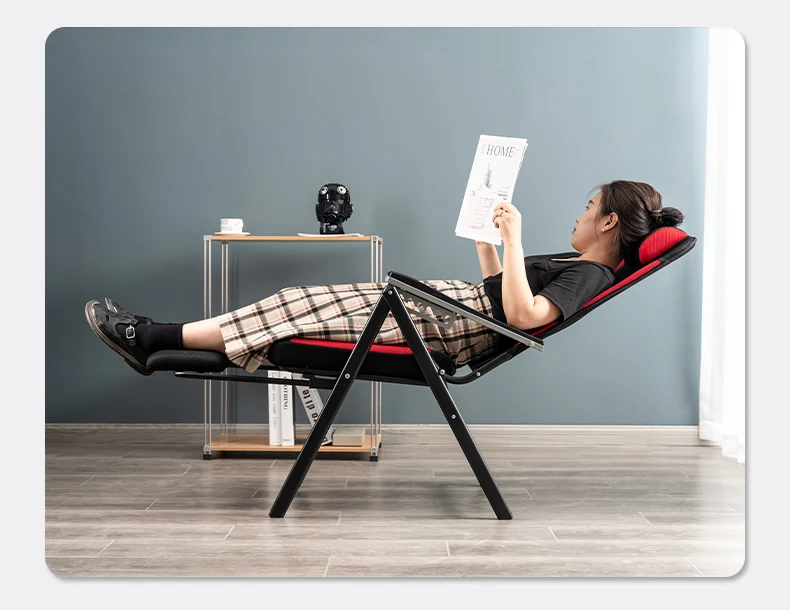 Ergonomic Office Gaming Chair Reclining Computer Desk Chair with Support Foldable Task Chair for Home Office Chaise Lounge