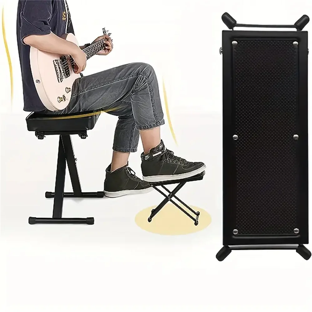 Adjustable Folding Footrest 4-Height Levels Non-Slip Pedicure Platform Stable Pedal Stand for Beauty Salons Toe Nail Care Tool