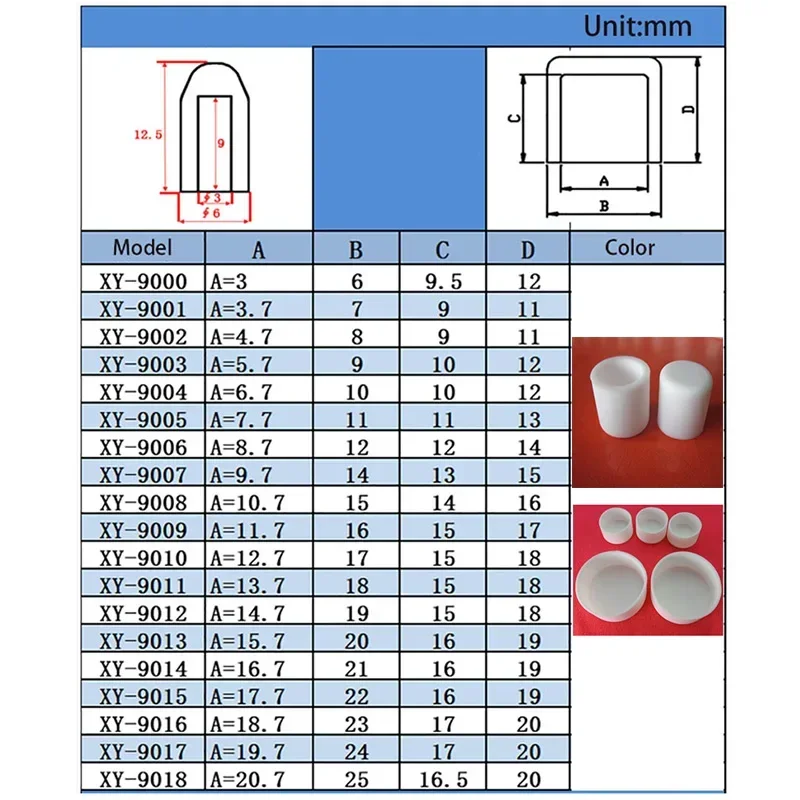 White Silicone Rubber Round End Cap Dust Seal Blanking End Stopper Protection Cover For Pipe Tube Furniture Pads 3mm-68.5mm