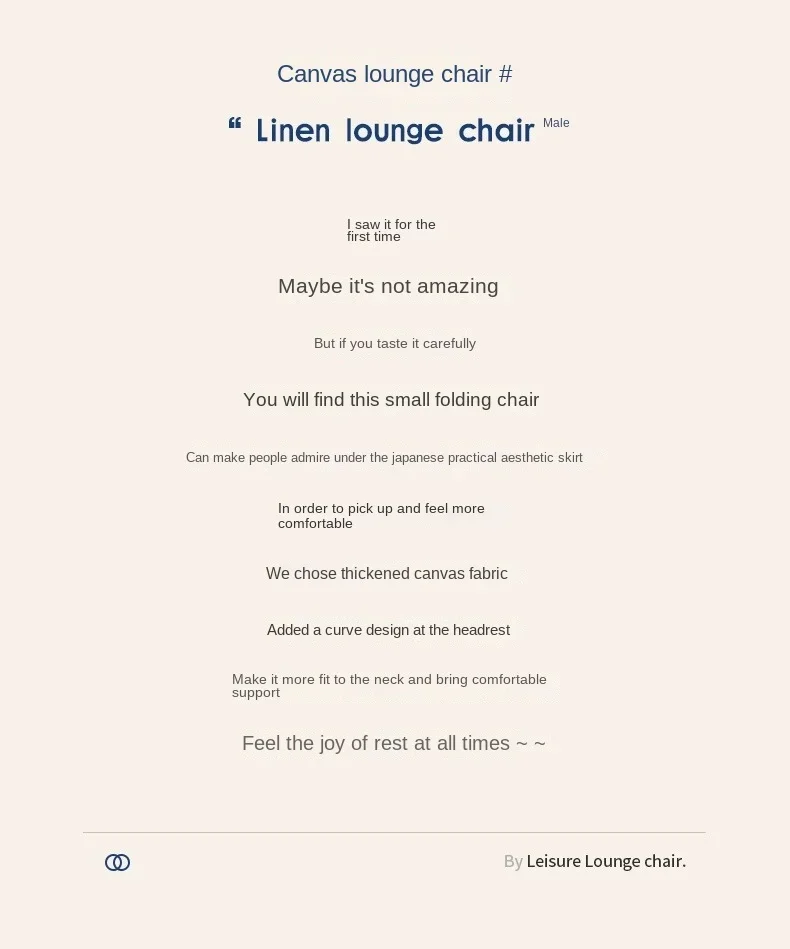 Japanese Simple Canvas Sofa Chaise Longue Japanese Balcony Household Lazy Outdoor Leisure Beach Chair Folding Chair