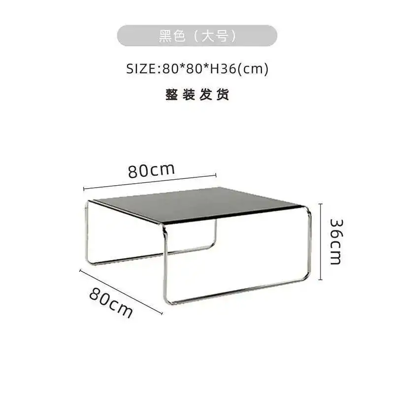 Bauhaus Stainless Steel Medieval Personality Black and White Rectangular Side Several Combination Home Living Room Coffee Table