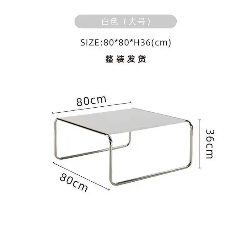 Bauhaus Stainless Steel Medieval Personality Black and White Rectangular Side Several Combination Home Living Room Coffee Table