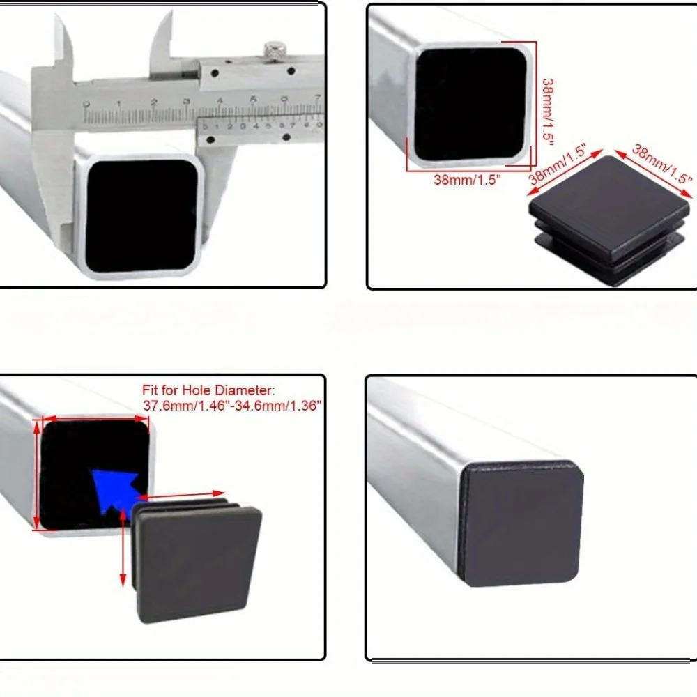 45*45MM Square Steel Moulds Protective Cover Head Foot Sheath Square Plastic Plug Foot Tube Stool