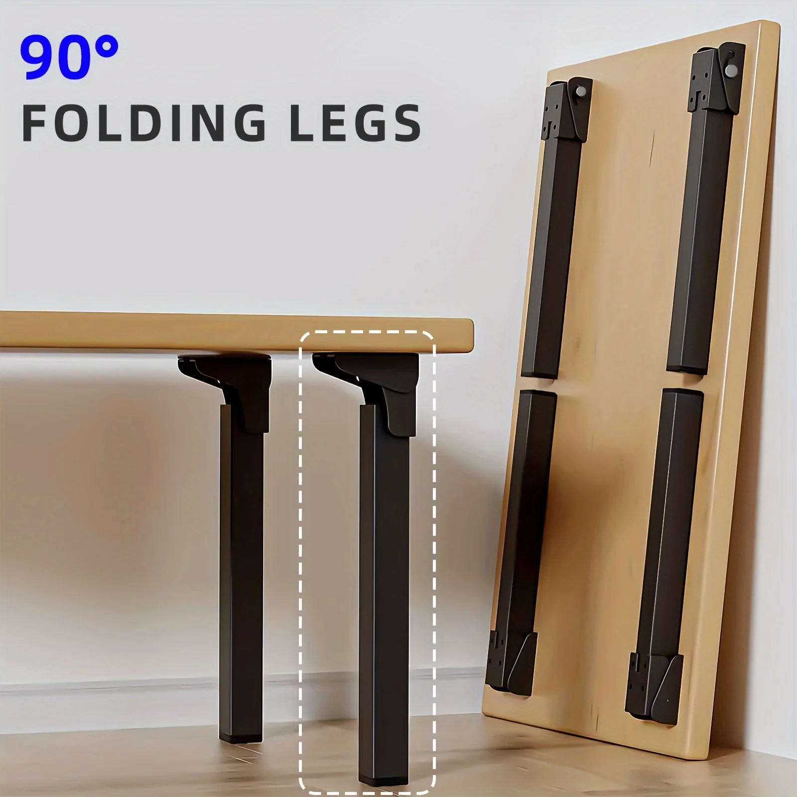 4 PCS heavy-duty metal folding table legs - a multifunctional replacement accessory suitable for laptops, coffee tables
