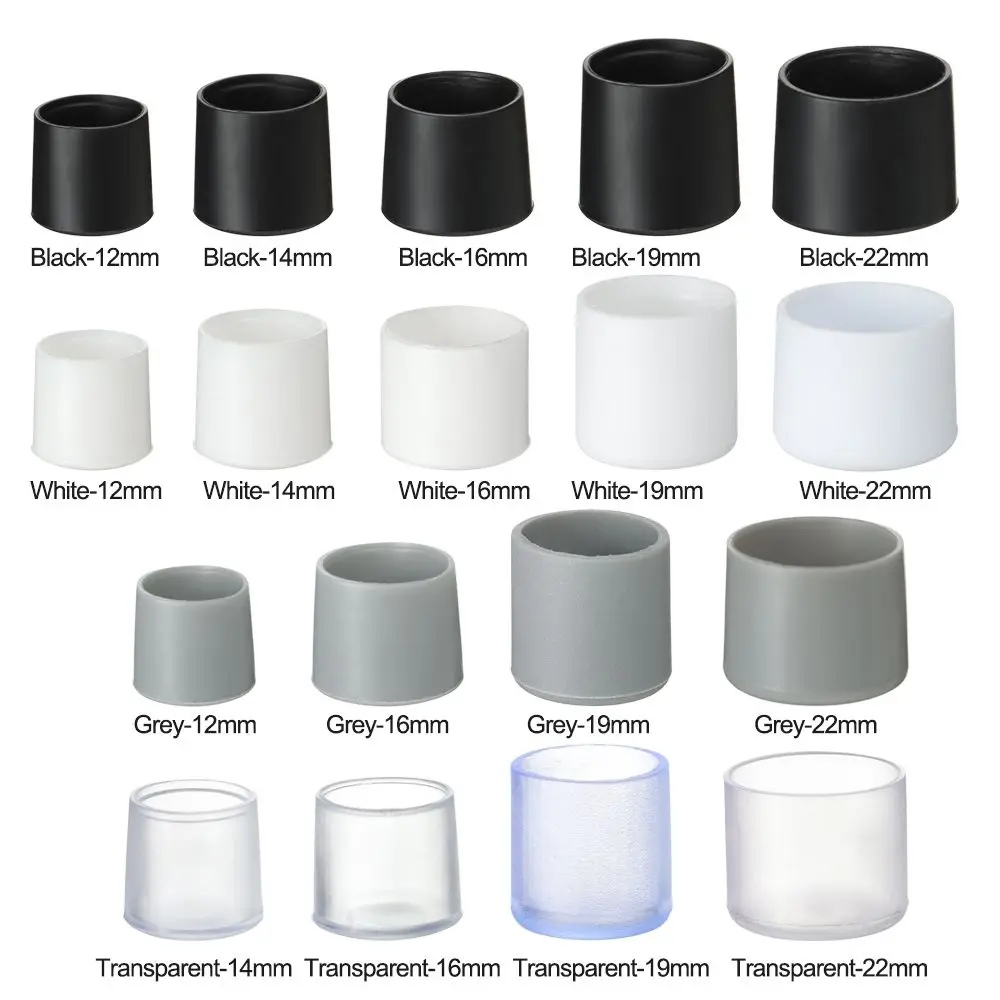 10pcs/set Chair Leg Caps Rubber Feet Protector Pads Plastic Pipe Cover Furniture Table Covers Hole Plugs Dust Cover