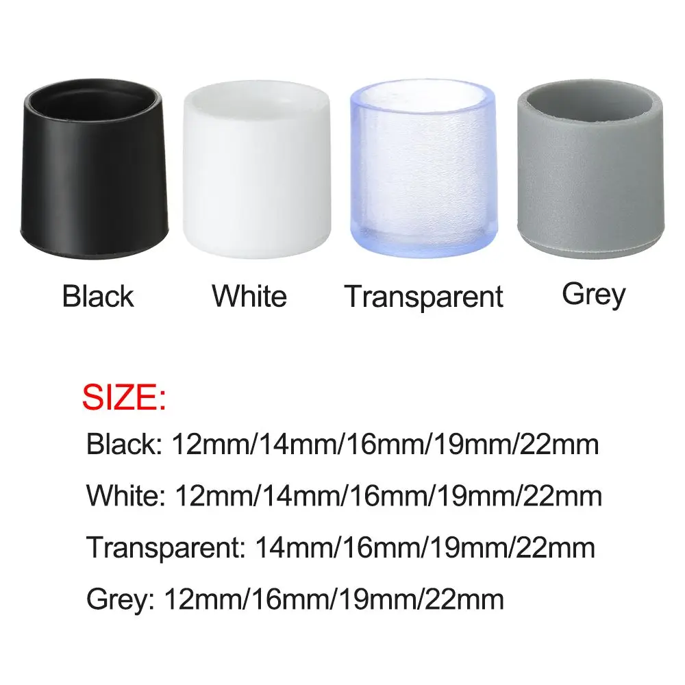 10pcs/set Chair Leg Caps Rubber Feet Protector Pads Plastic Pipe Cover Furniture Table Covers Hole Plugs Dust Cover