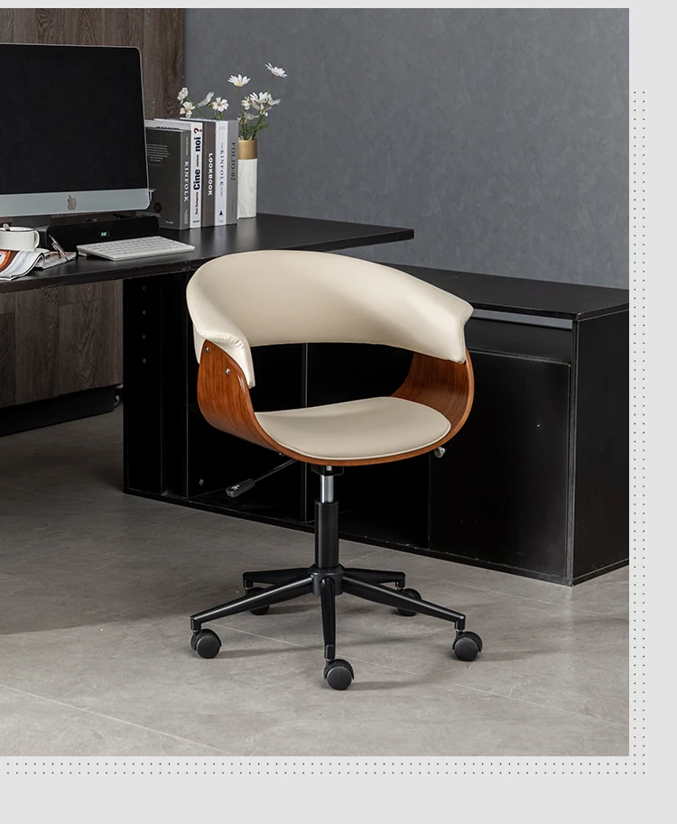 Light Luxury Gaming Chairs Office Furniture Solid Wood Computer Chairs Leather Multi-function Swivel Chair Lifting Office Chairs