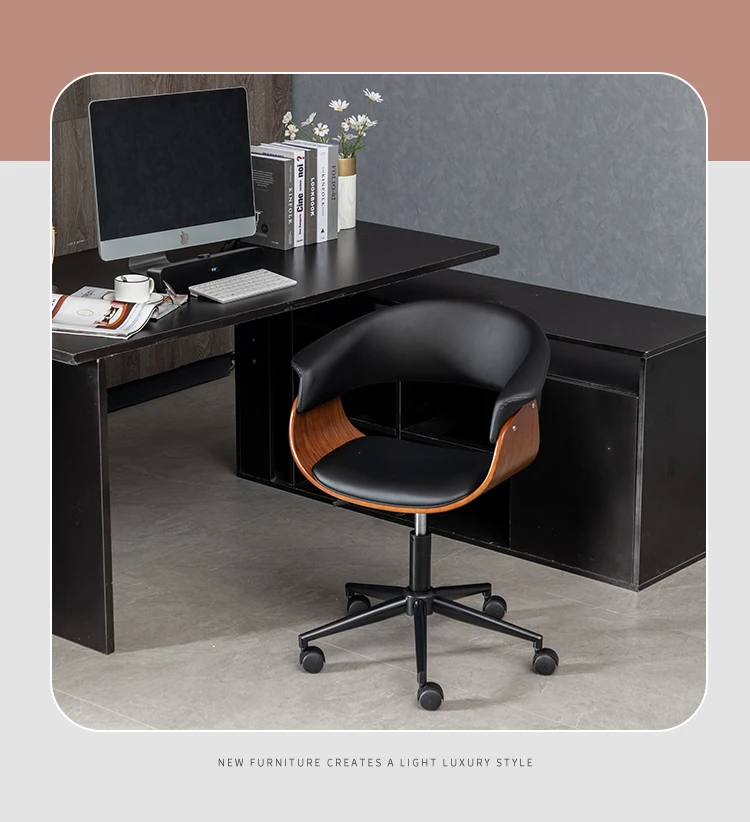 Light Luxury Gaming Chairs Office Furniture Solid Wood Computer Chairs Leather Multi-function Swivel Chair Lifting Office Chairs