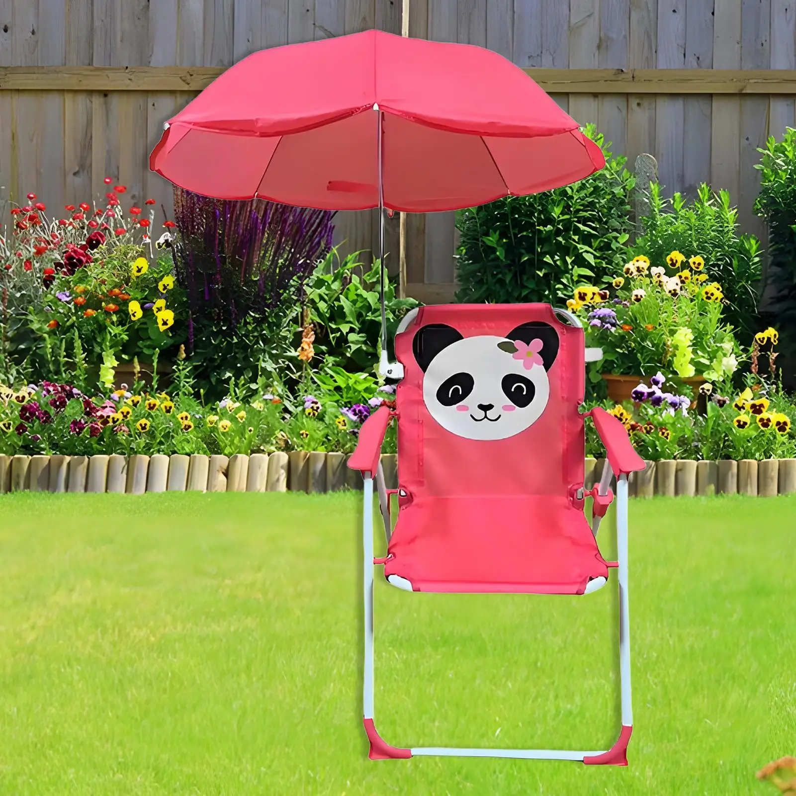 Baby Beach Chair With Umbrella Folding Sand Seat Sandproof Windproof Lightweight Portable Kids Chair For Vacation Backyard