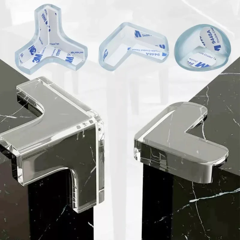 Safety Corner Protectors, Transparent Silicone Edge Guards for Table Desk Furniture, Anti-Collision Soft Bumpers for Kids