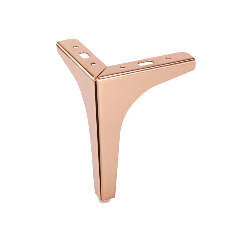 4Pcs/Lot Rose Gold Plating Sofa Chair Legs Cupboard Cabinet Furniture Legs Feet Height 10/13.5/15/17.5CM with Screws