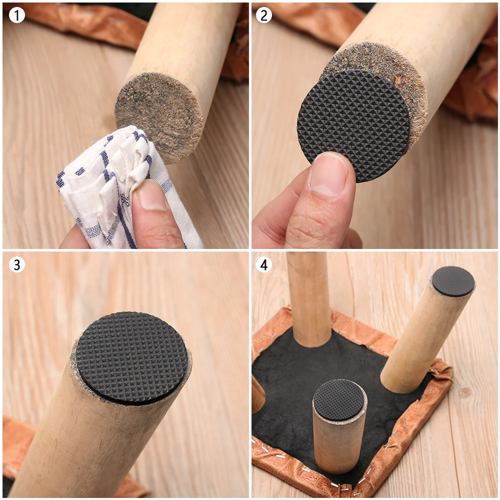 1-24PCS Thickening Self Adhesive Furniture Leg Feet Rug Felt Pads Anti Slip Mat Bumper Damper For Chair Table Protector Hardware