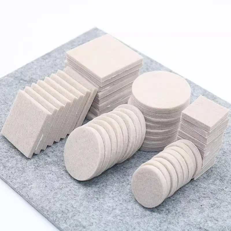 Felt Chair Leg Pads 5mm Thick Floor Scratch Protector Mat Mute Non-slip Self Adhesive Foot Pad for Furniture Accessories