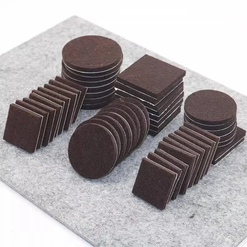 Felt Chair Leg Pads 5mm Thick Floor Scratch Protector Mat Mute Non-slip Self Adhesive Foot Pad for Furniture Accessories