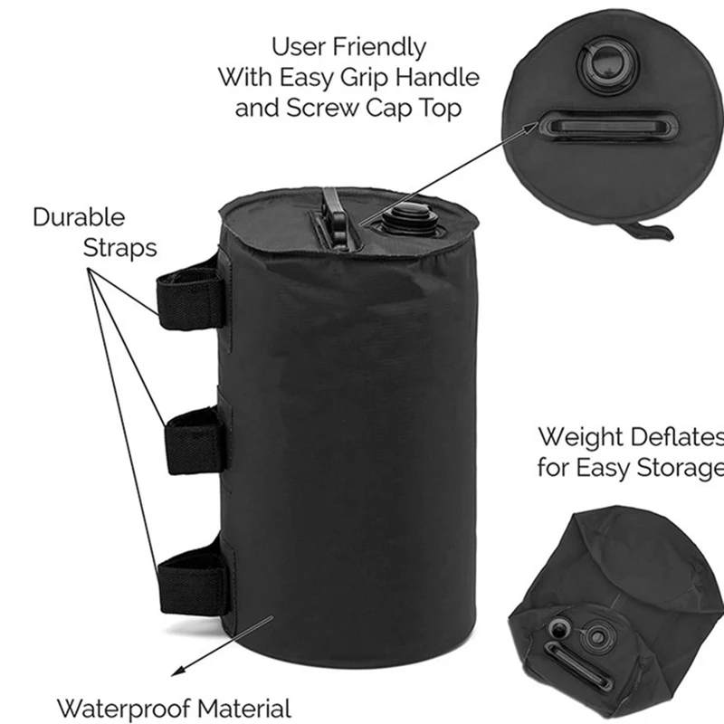 2PCS Canopy Water Weights Bag, 10KG, Heavy Duty Canopy Water Weight Bag Leg Weights for Outdoor Canopy, Tent, Black, Green
