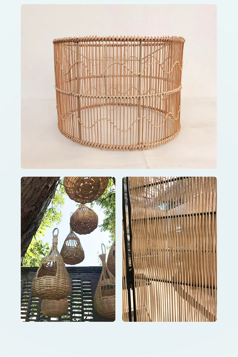 2-12mm Diameter 500g Natural Real Indonesian Rattan Raw Materials Round Cane Core for Chair Basket Furniture Weaving Repairing