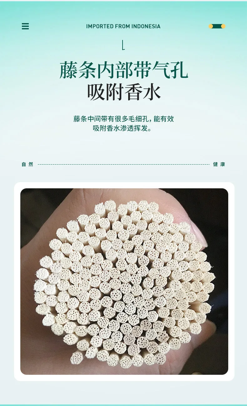 2-12mm Diameter 500g Natural Real Indonesian Rattan Raw Materials Round Cane Core for Chair Basket Furniture Weaving Repairing