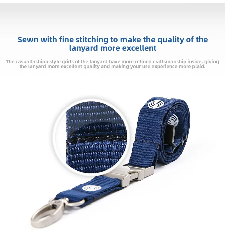 Airbus AIRBUS Boeing metal buckle hanging rope, easy to pull buckle wide version work ID, card sleeve boarding pass